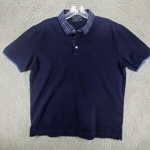 DAKS London Short Sleeve Polo Shirt Size 52 Blue‎